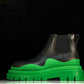 Вottega Veneta Tire Ankle Chelsea Boots 'Black Green'