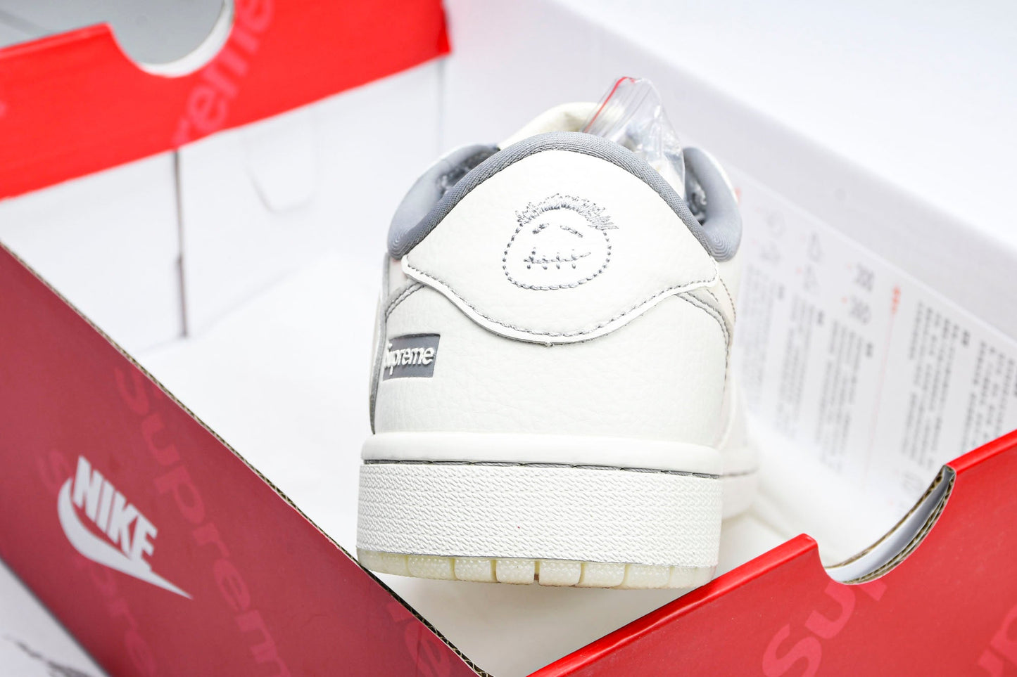 Travis Scott AJ1 Low x Supreme 'White Grey 3.0' (Custom)