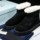 Prada Suede Booties 'Black'