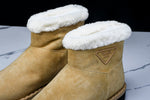 Prada Suede Booties 'Beige'