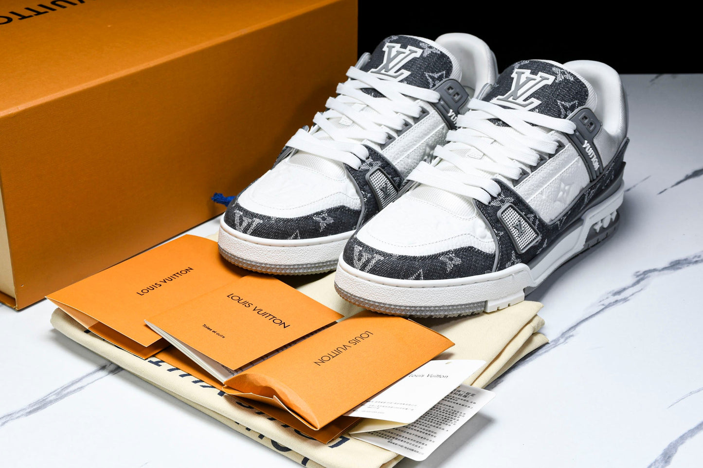 Louis Vuittоп Trainer Low 'Monogram Denim Grey White' - UK 9 / US 10 / EU 43