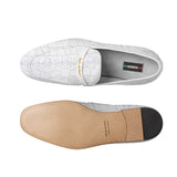 Firenze Moccasin White Aligator