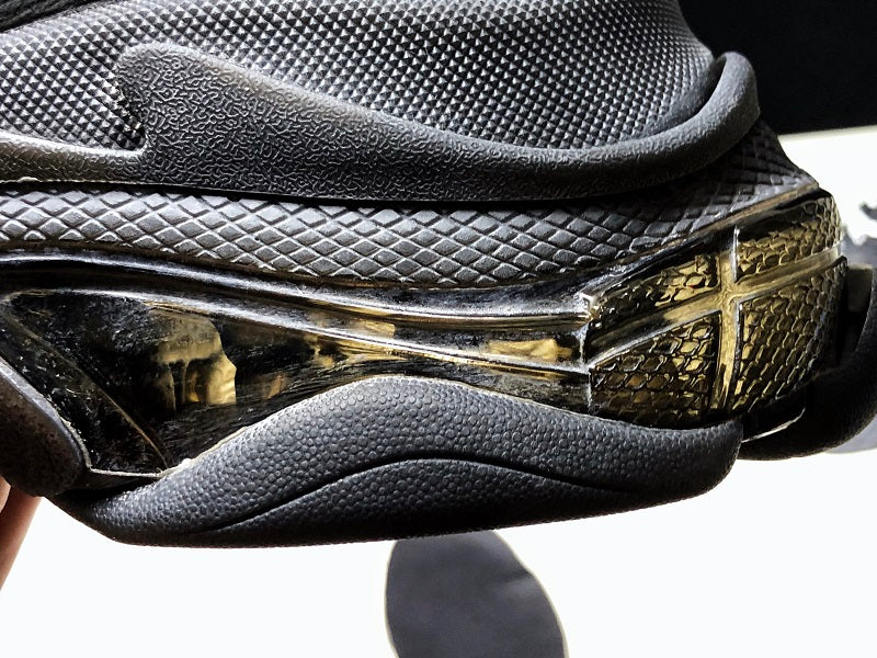 Triple S Sneaker "Triple Black Clear Sole" - (W) UK 5 / (W) US 8 / EU 38