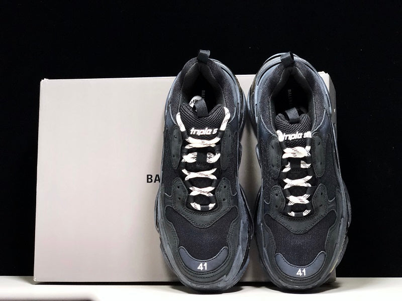 Triple S Sneaker "Triple Black Clear Sole" - (W) UK 5 / (W) US 8 / EU 38