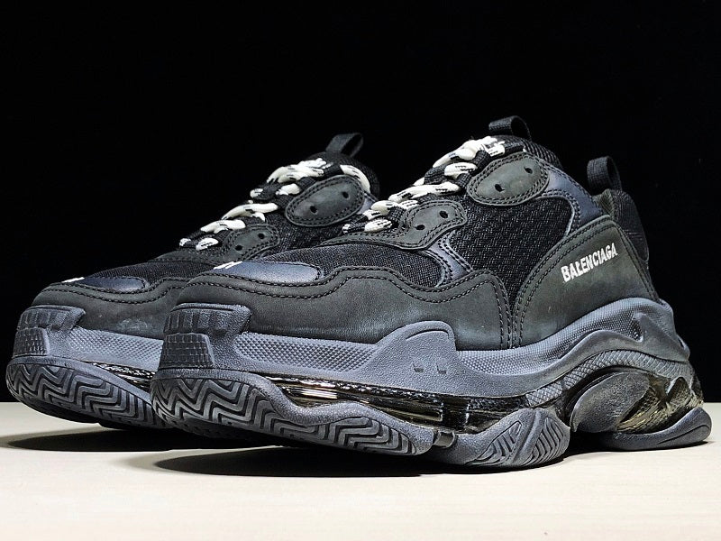 Triple S Sneaker "Triple Black Clear Sole" - (W) UK 5 / (W) US 8 / EU 38