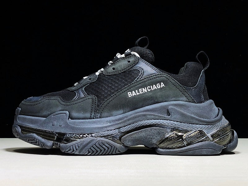 Triple S Sneaker "Triple Black Clear Sole" - (W) UK 5 / (W) US 8 / EU 38