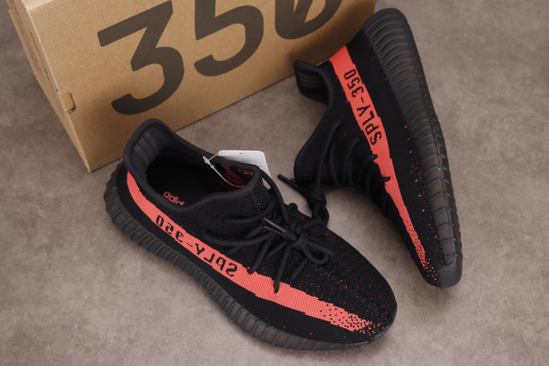 Yzy Boost 350 v2 Core Black Red - UK 12 / US 12.5 / EU 47