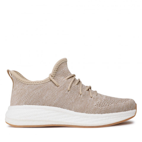 Low Top Beige Mesh Sneakers