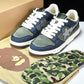 A Bathing Ape Bape SK8 Sta ‘Navy Khaki’