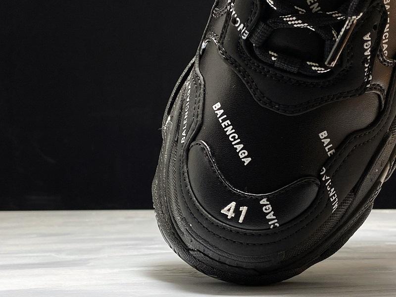 Triple S Sneaker "Allover Logo - Black"