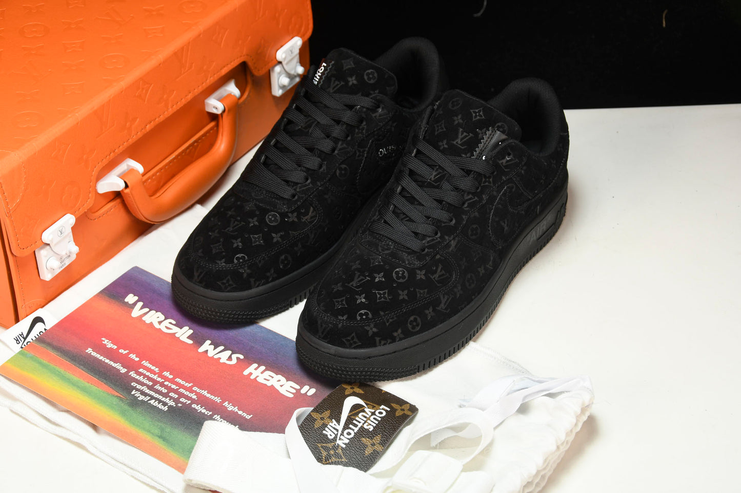 Louis Vuittоп x AF1 by Virgil Abloh 'Black' (With Special Case)