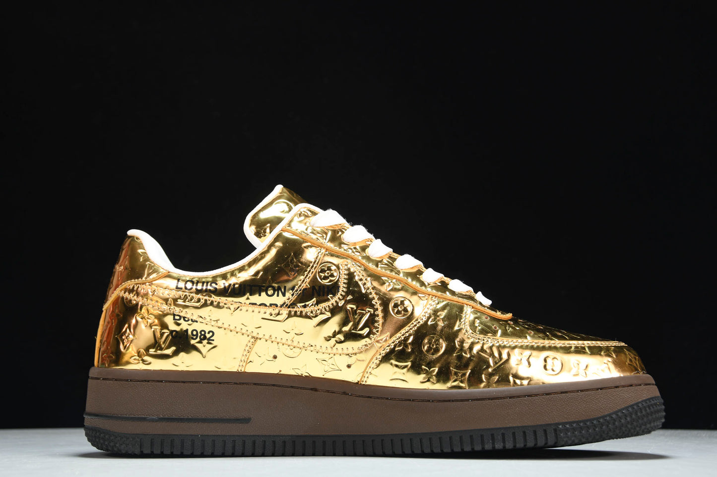 Louis Vuittоп x AF1 by Virgil Abloh 'Metallic Gold' (With Special Case)