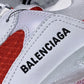 Triple S Sneaker "White Red Clear Sole"