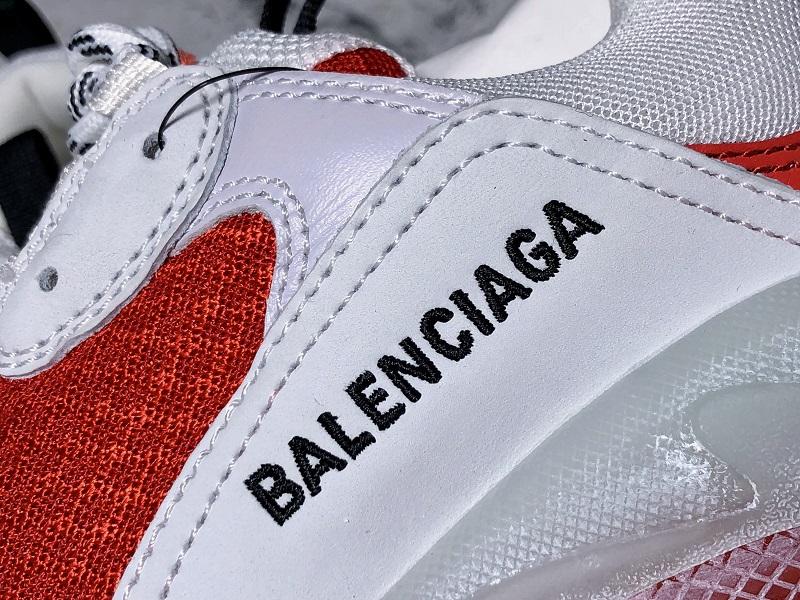 Triple S Sneaker "White Red Clear Sole"