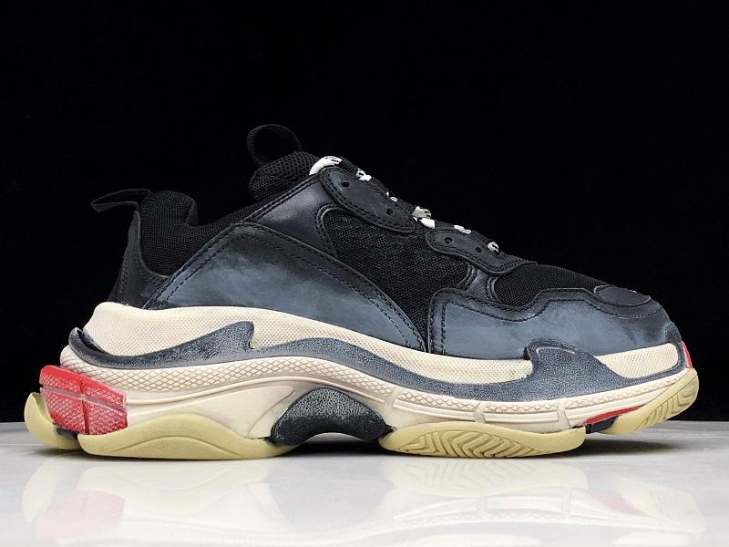 Triple S Sneaker "Black Red"