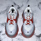 Triple S Sneaker "White Red Clear Sole"