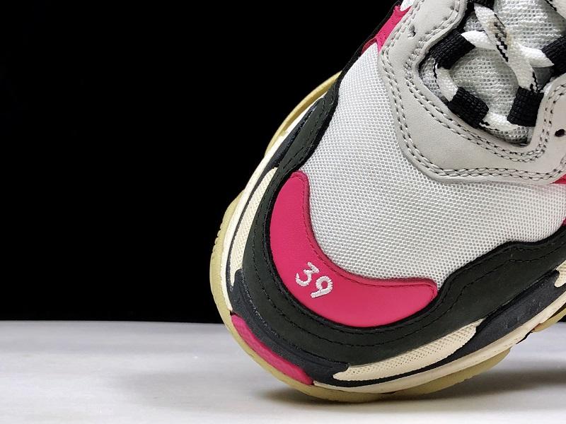 Triple S Sneaker "Black White Pink"