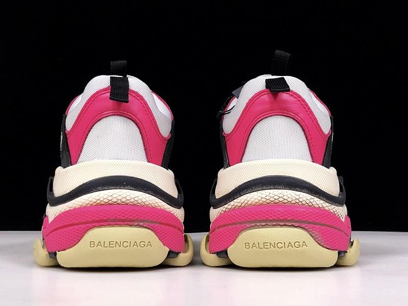 Triple S Sneaker "Black White Pink"