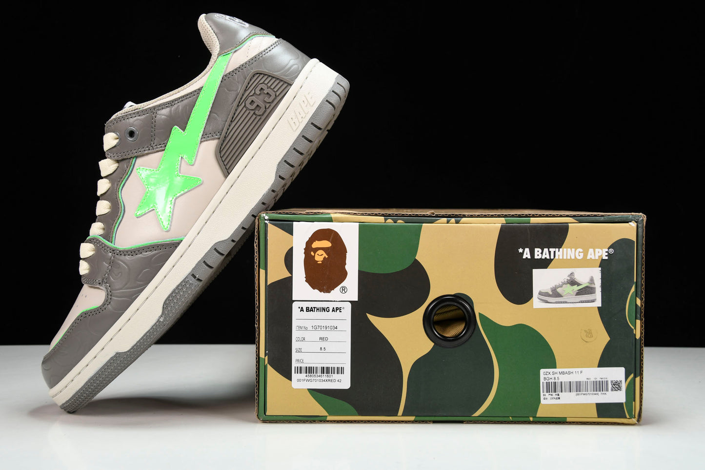 A Bathing Ape Bape SK8 Sta ‘Grey Green’