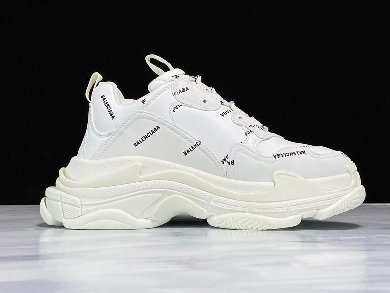 Triple S Sneaker "Allover Logo - White"