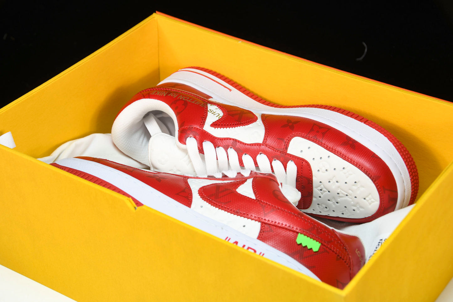Louis Vuittоп x AF1 by Virgil Abloh 'Red White' (With Special Case)