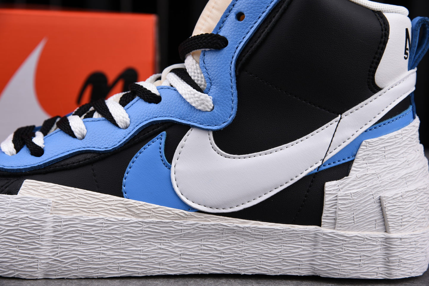 Sacai x Blzr Mid 'Black Blue'