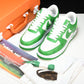Louis Vuittоп x AF1 by Virgil Abloh 'Green' (With Special Case)