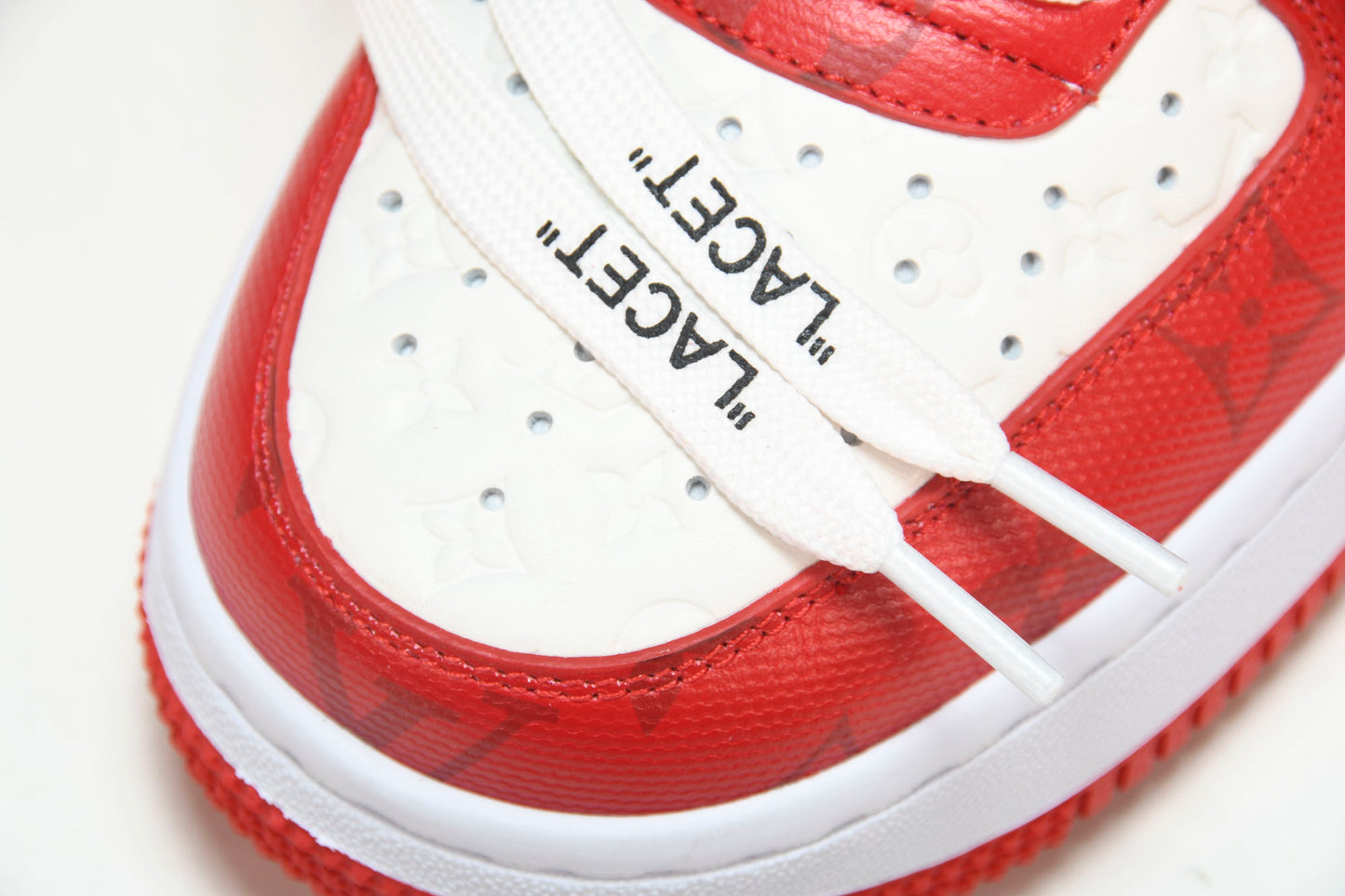 Louis Vuittоп x AF1 by Virgil Abloh 'Red White' (With Special Case)