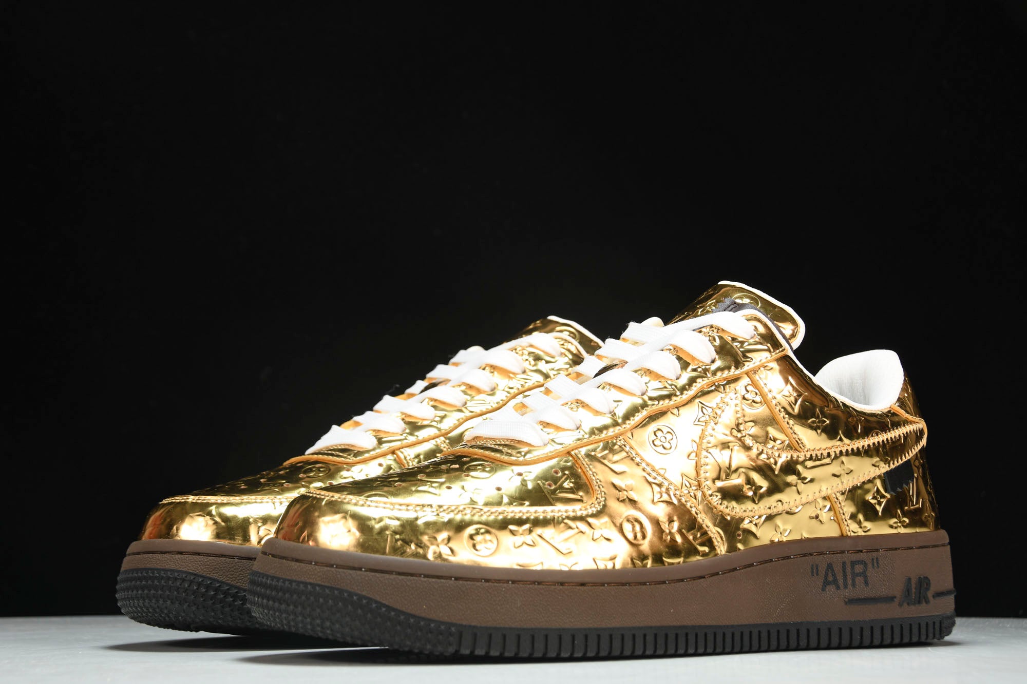 Louis Vuittоп x AF1 by Virgil Abloh 'Metallic Gold' (With Special Case)