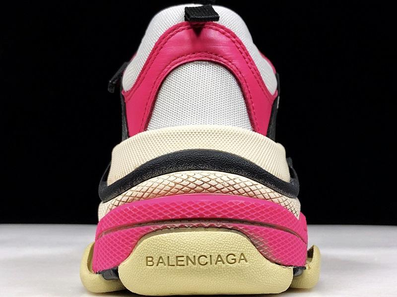 Triple S Sneaker "Black White Pink"