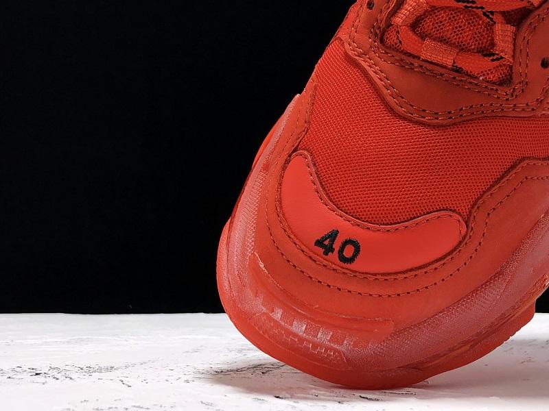 Triple S Sneaker "Red Clear Sole"