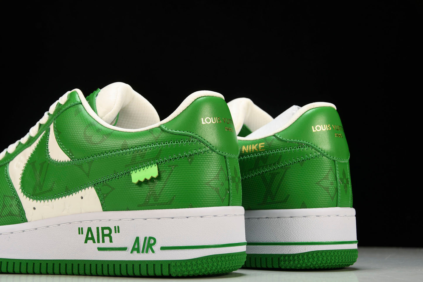 Louis Vuittоп x AF1 by Virgil Abloh 'Green' (With Special Case)