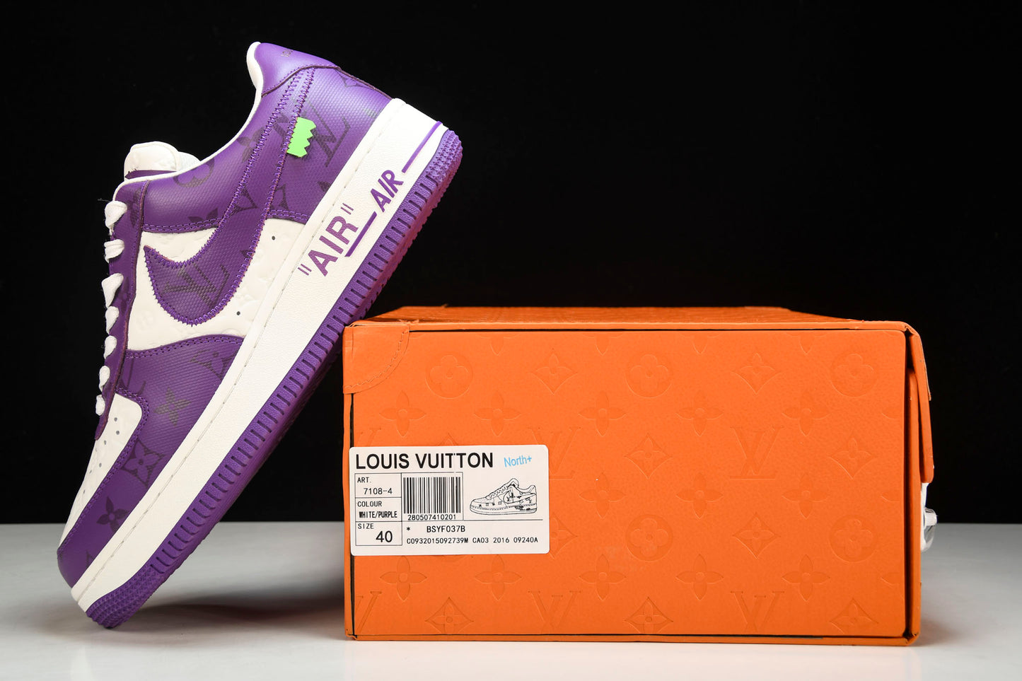 Louis Vuittоп x AF1 by Virgil Abloh 'Purple' (With Special Case)