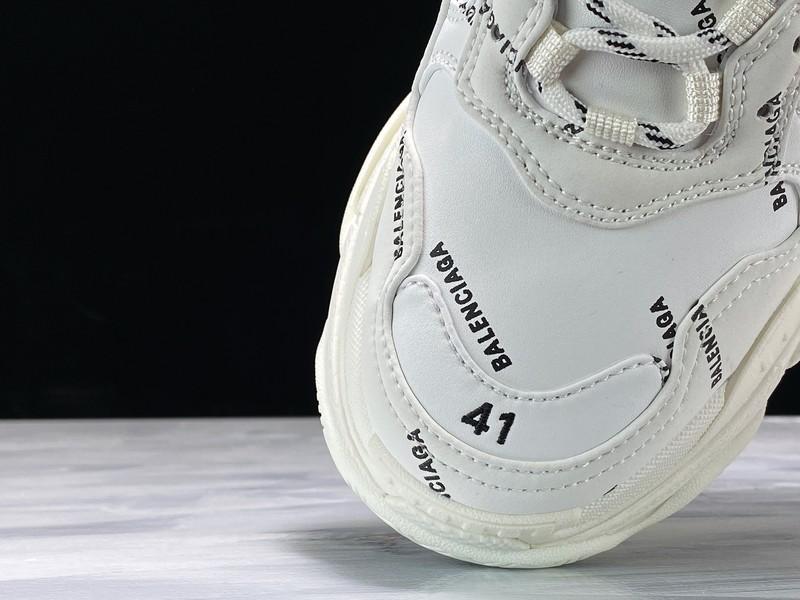 Triple S Sneaker "Allover Logo - White"