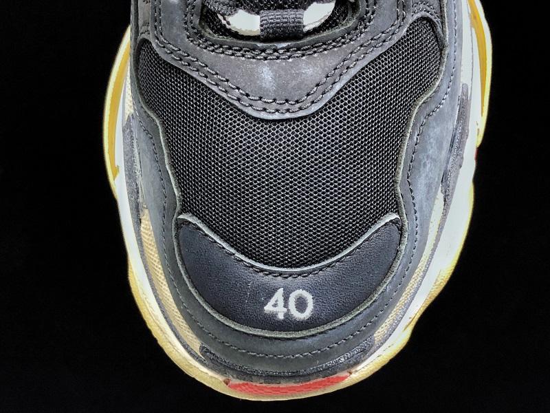 Triple S Sneaker "Black Red"