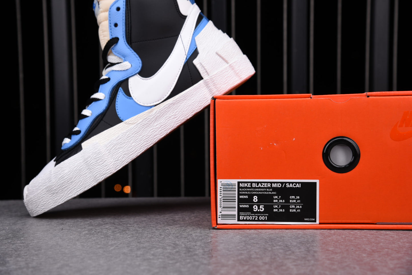 Sacai x Blzr Mid 'Black Blue'