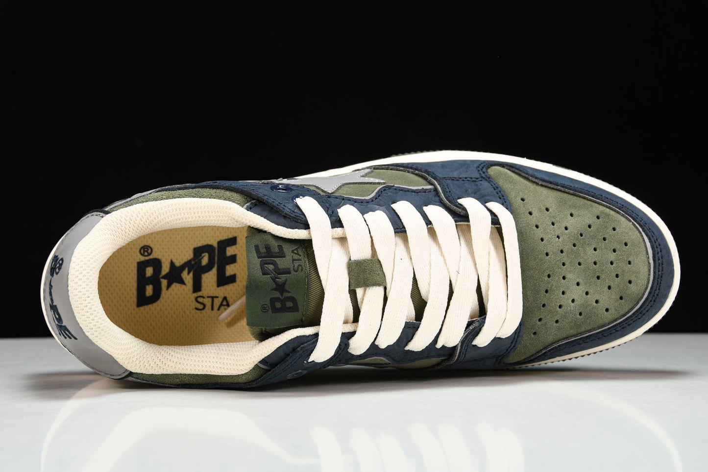 A Bathing Ape Bape SK8 Sta ‘Navy Khaki’