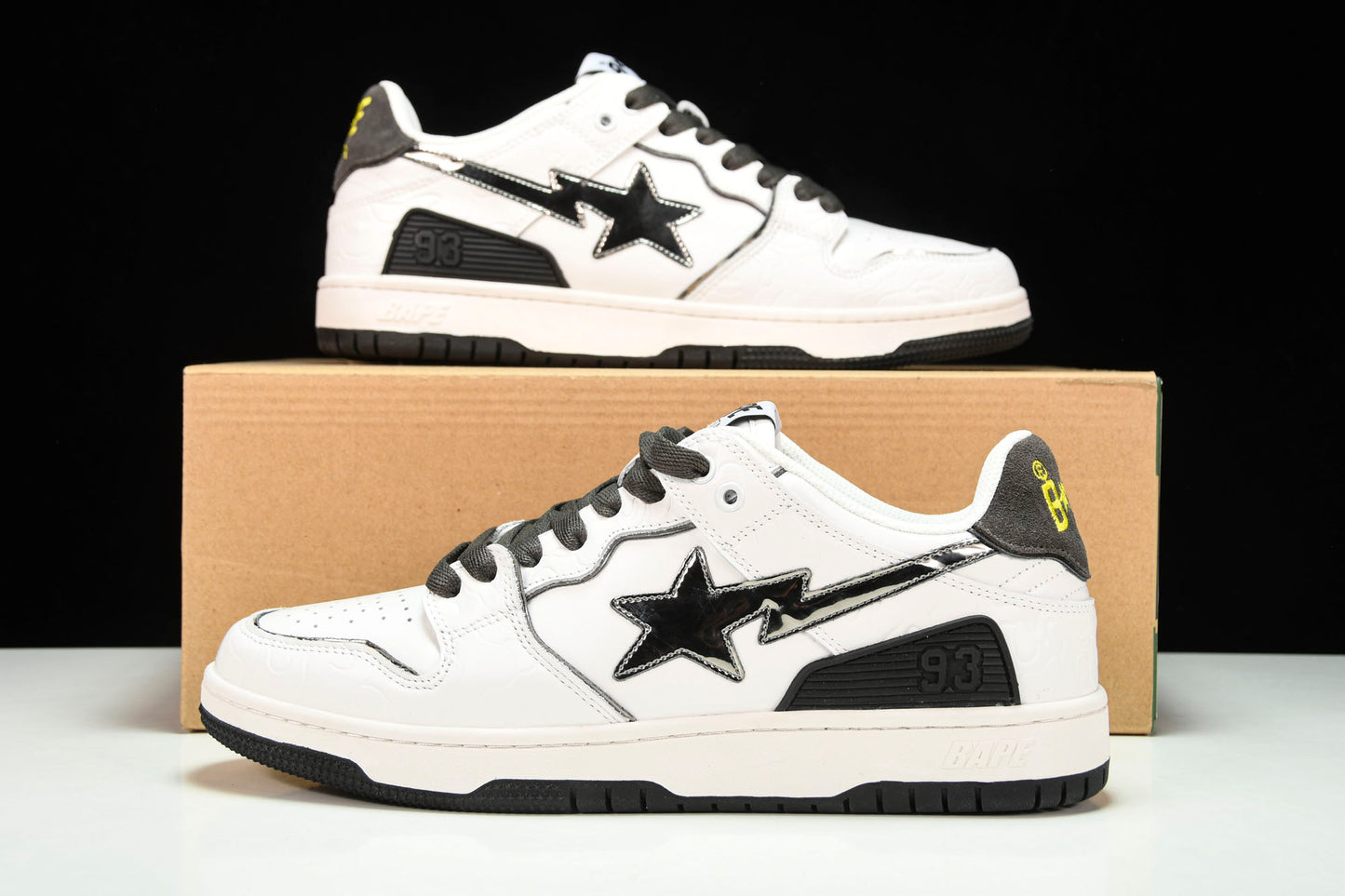 A Bathing Ape Bape SK8 Sta ‘White Silver’