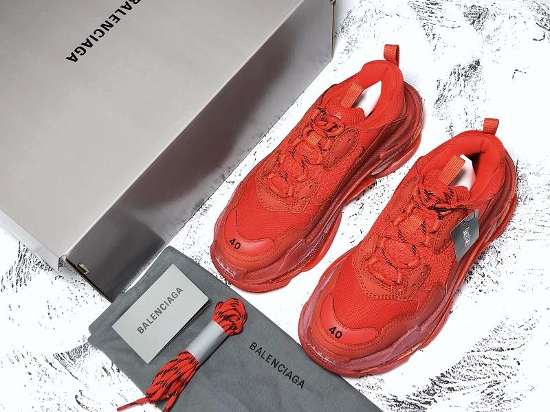 Triple S Sneaker "Red Clear Sole"