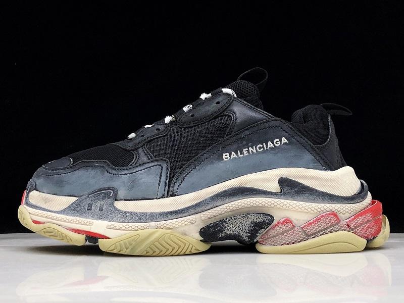 Triple S Sneaker "Black Red"