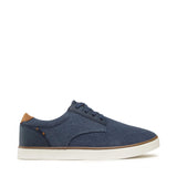 Low Top Blue Leather Sneakers