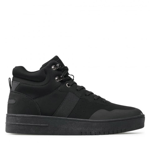 Mid Top Black Neoprene Sneakers