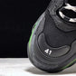 Triple S Sneaker "Black Green Clear Sole"