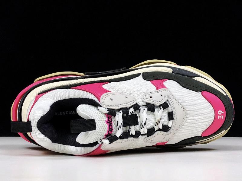 Triple S Sneaker "Black White Pink"