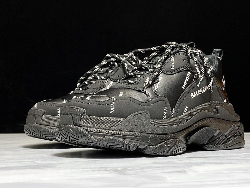 Triple S Sneaker "Allover Logo - Black"