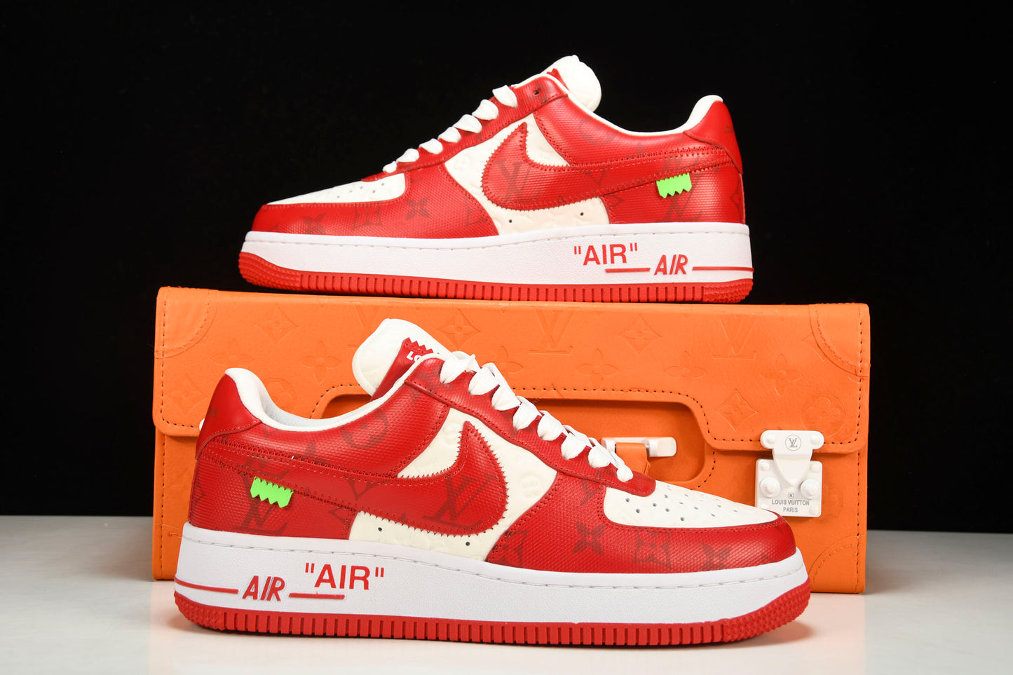 Louis Vuittоп x AF1 by Virgil Abloh 'Red White' (With Special Case)
