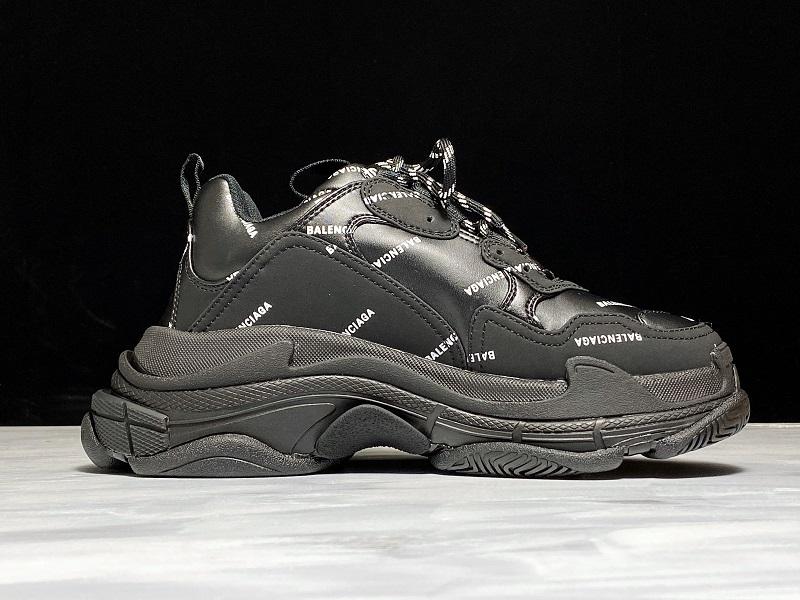Triple S Sneaker "Allover Logo - Black"