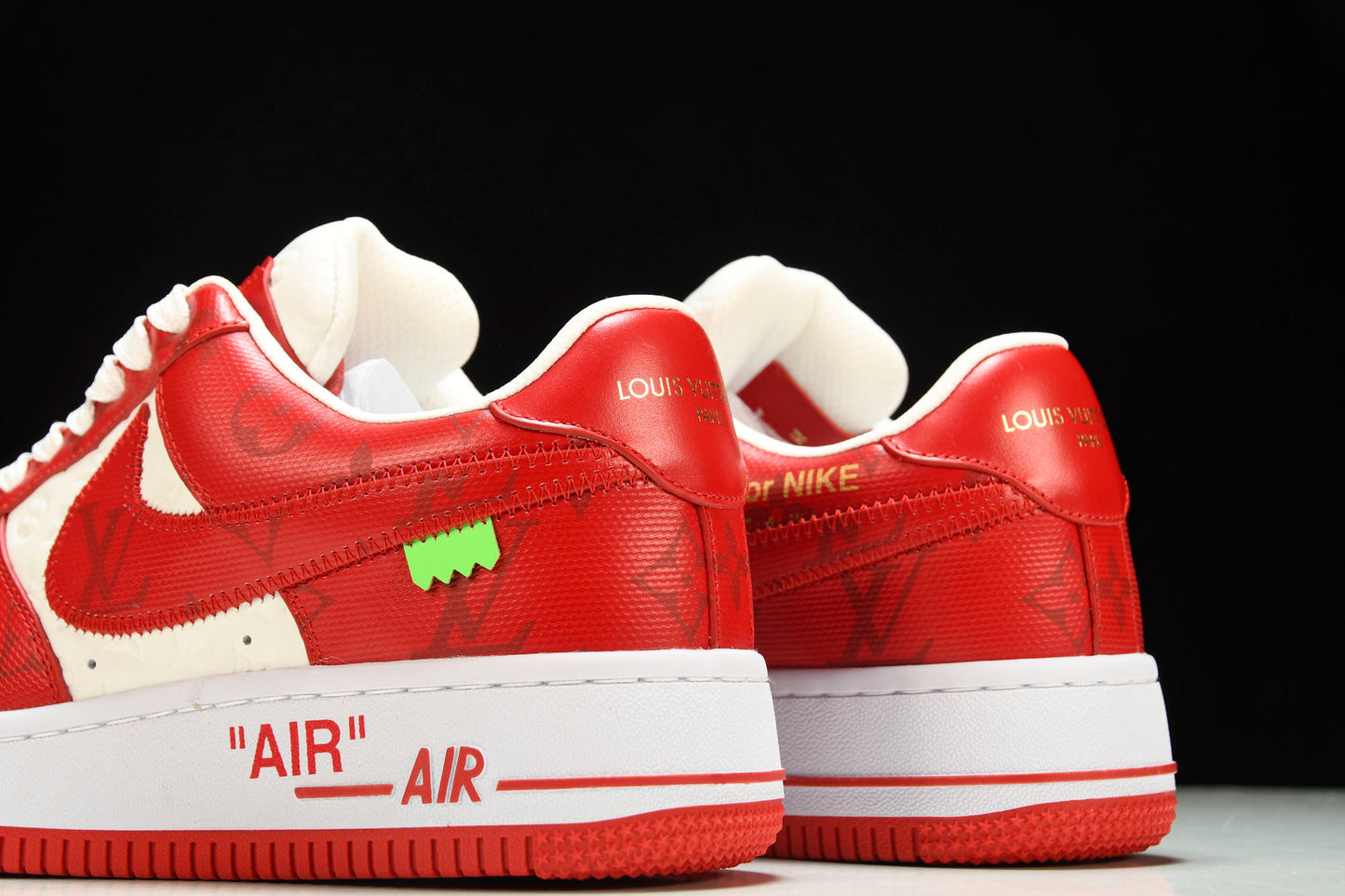 Louis Vuittоп x AF1 by Virgil Abloh 'Red White' (With Special Case)
