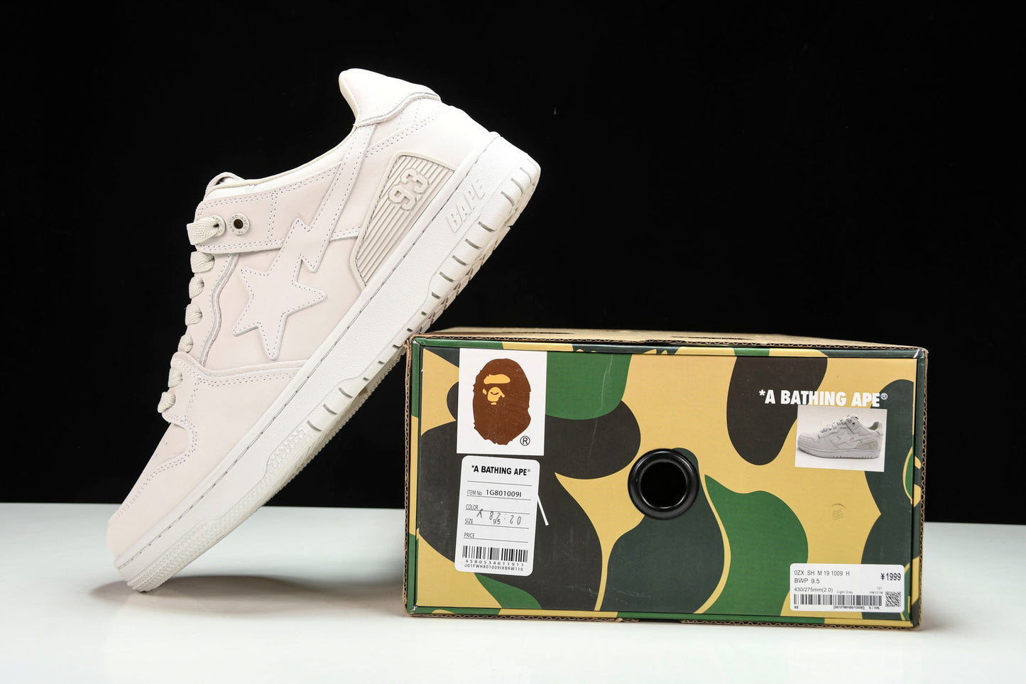 A Bathing Ape Bape SK8 Sta ‘Triple White’
