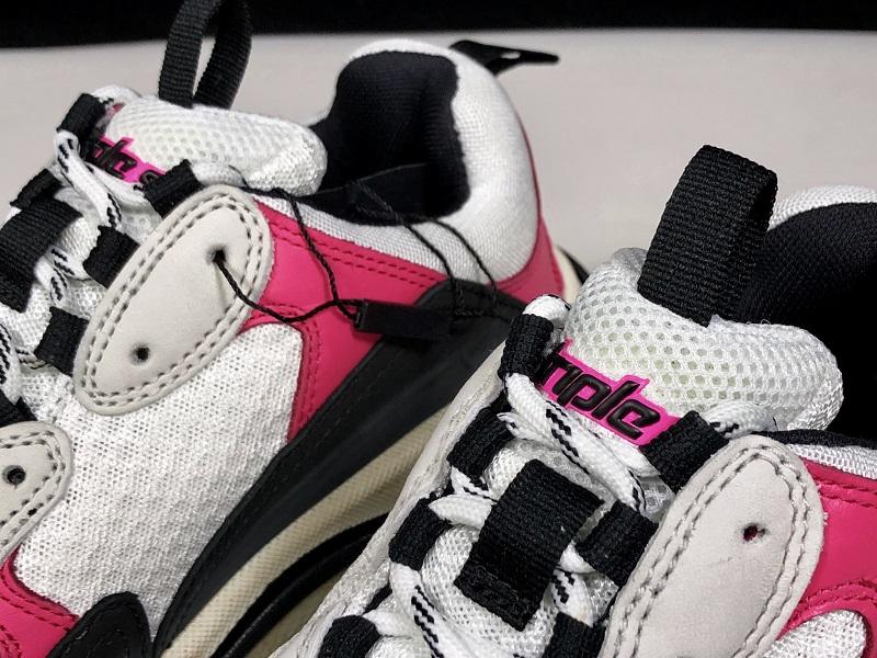 Triple S Sneaker "Black White Pink"